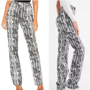 I.AM.GIA Slater Snake Print Zip-Front Pant XS